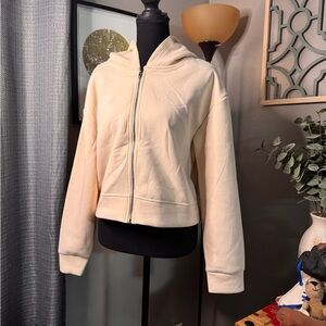 a new day Soft Cream Cropped ZipUp Sweatshirt